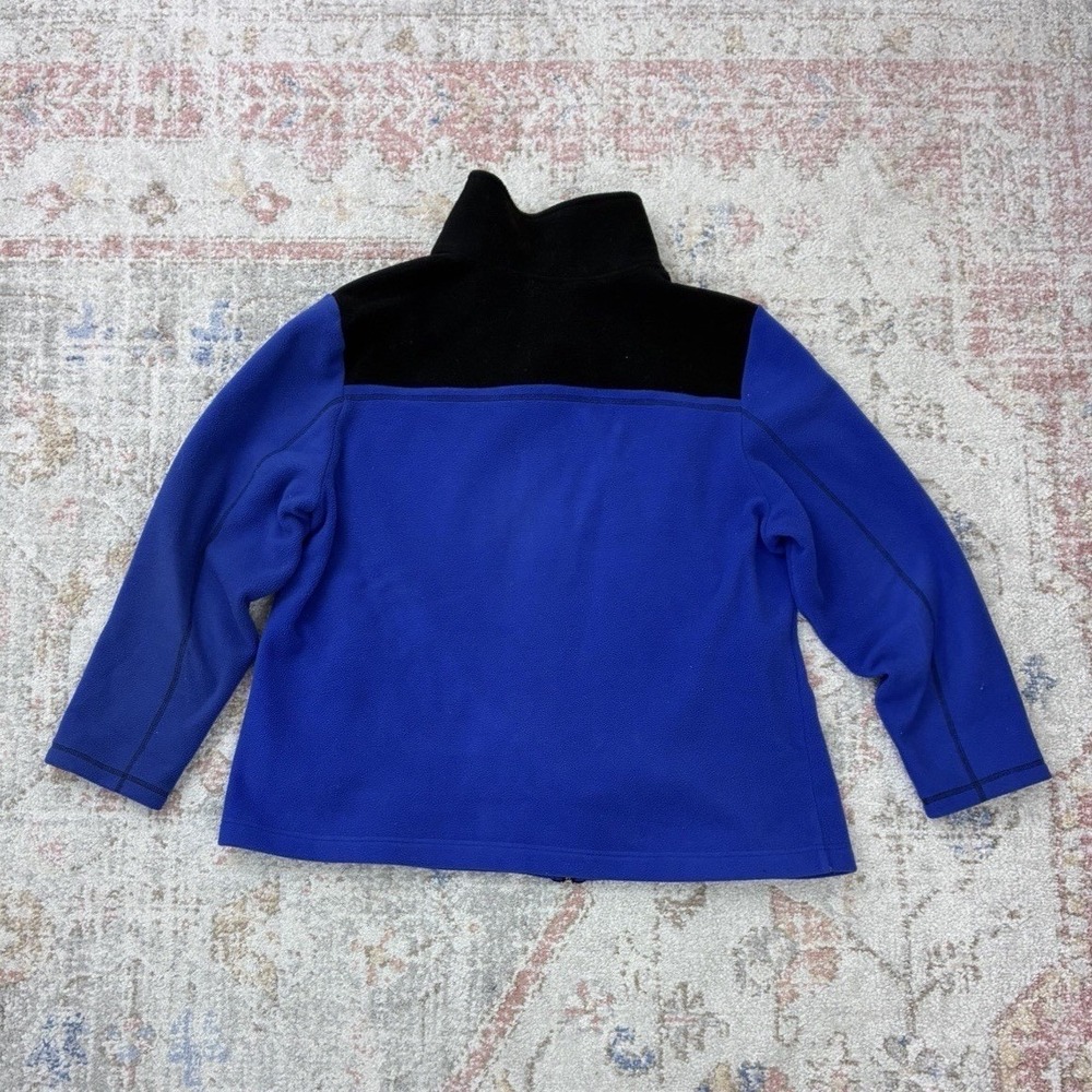 Gorpcore Royal Blue & Black Colorblock Fleece Softshell Jacket Size 16 - Picture 7 of 7